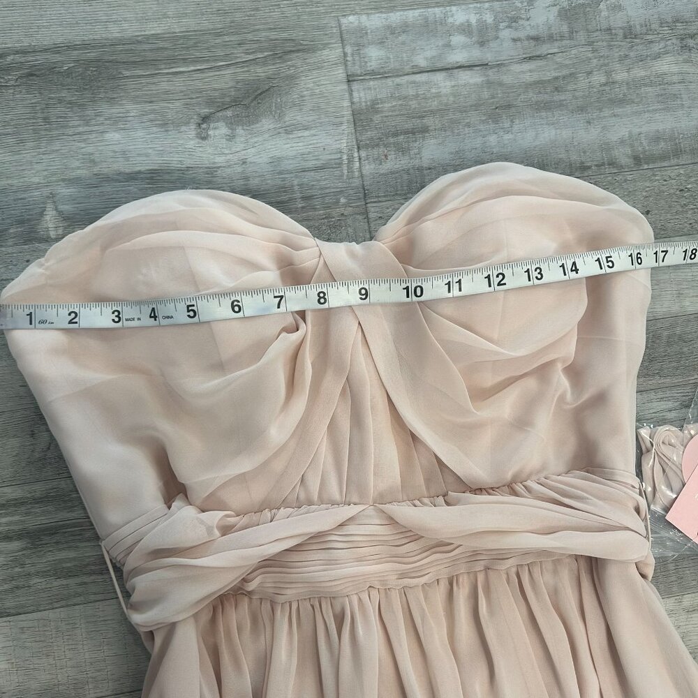 Birdy Grey NWT blush Grace Convertible maxi formal dress strapless large I48 - Picture 7 of 15
